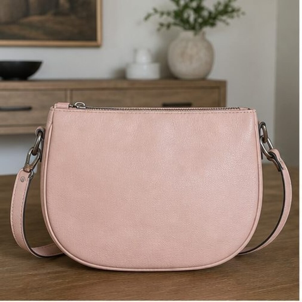 Blush Faux Leather Bag